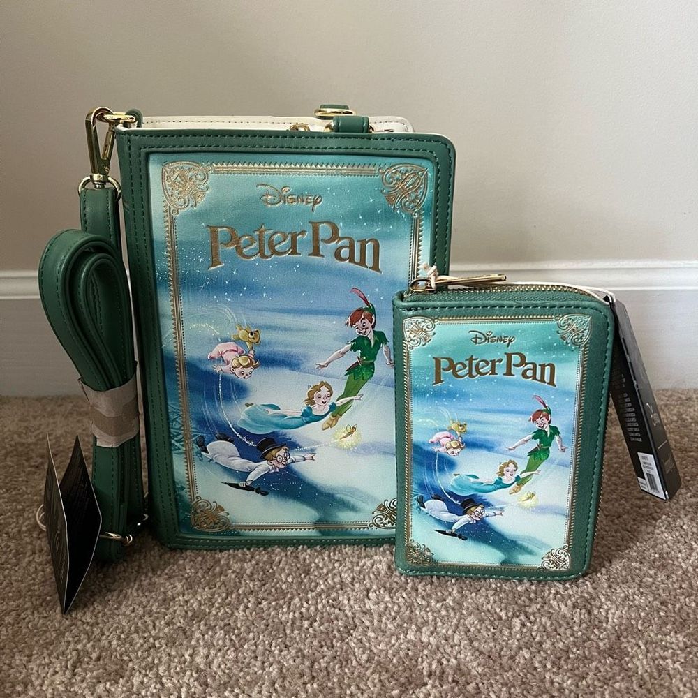 NWT BUNDLE Loungefly Peter Pan Crossbody Bag and Wallet
